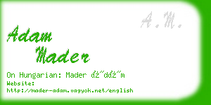 adam mader business card